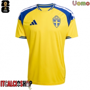 Svezia Prima Maglia Mondiali 2026 Manica Corta